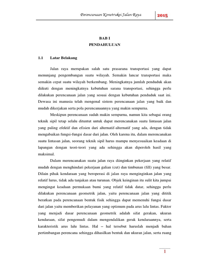Perencanaan Jalan Raya | PDF