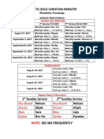 TJCM Schedule