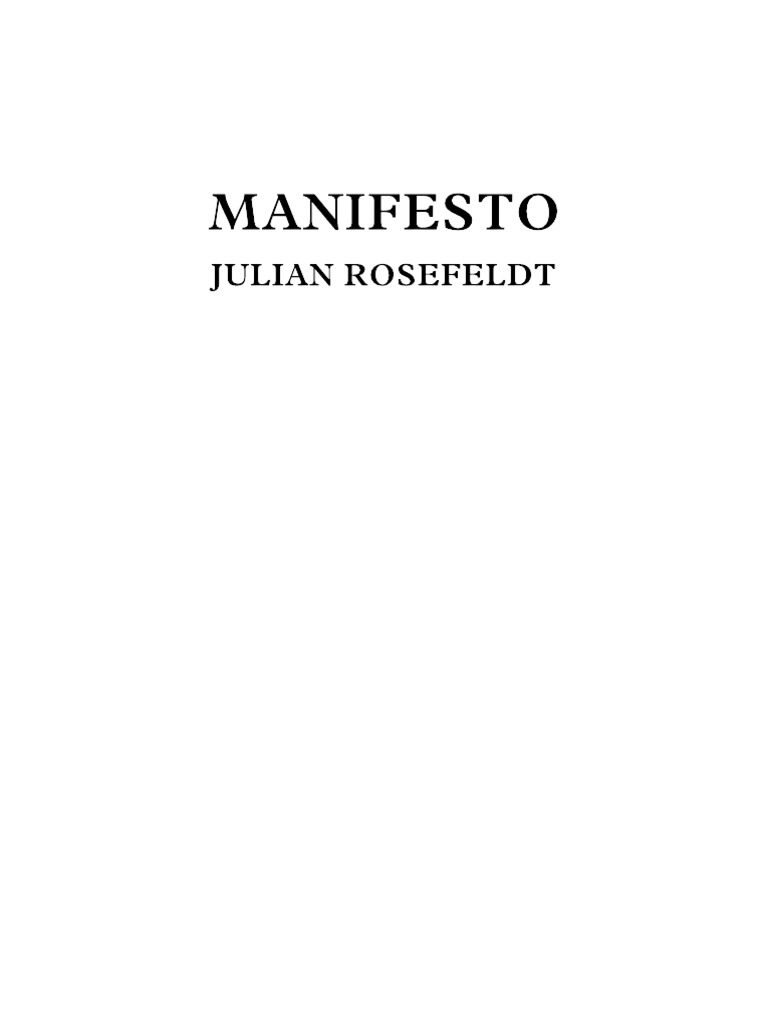 Julian Rosefeldt Manifesto | PDF | Bourgeoisie | Capitalism, image size:768x1024