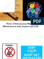 Power of Subconscious Mind For Effectiveness at Work, Business & in Life