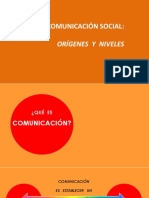 La Comunicacion Social Origenes y Niveles