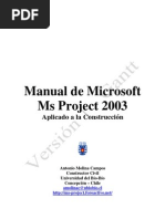 Manual Microsoft Project v21 Gantt