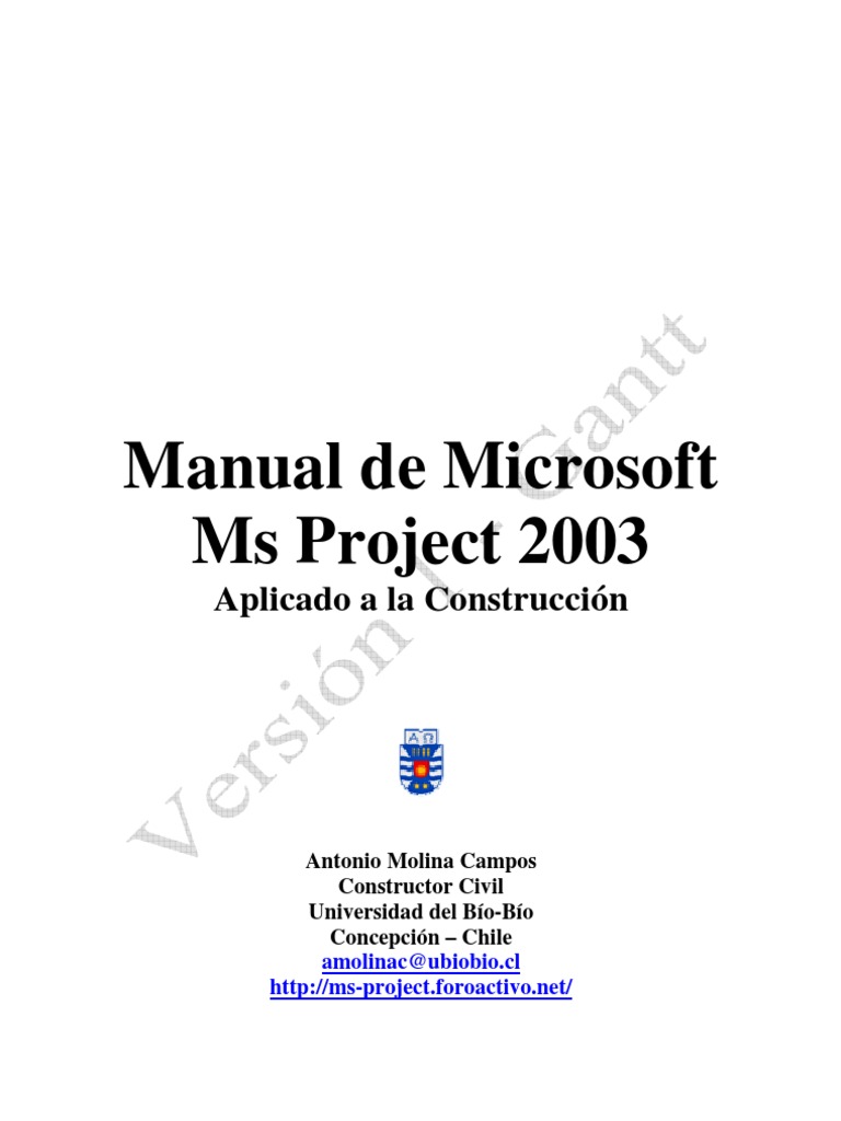 Manual de Microsoft Project para Construcción | PDF | Microsoft ...