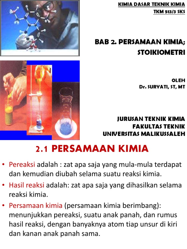 Persamaan Kimia dan Stoikiometri Dasar | PDF | Metode & Bahan Ajar ...