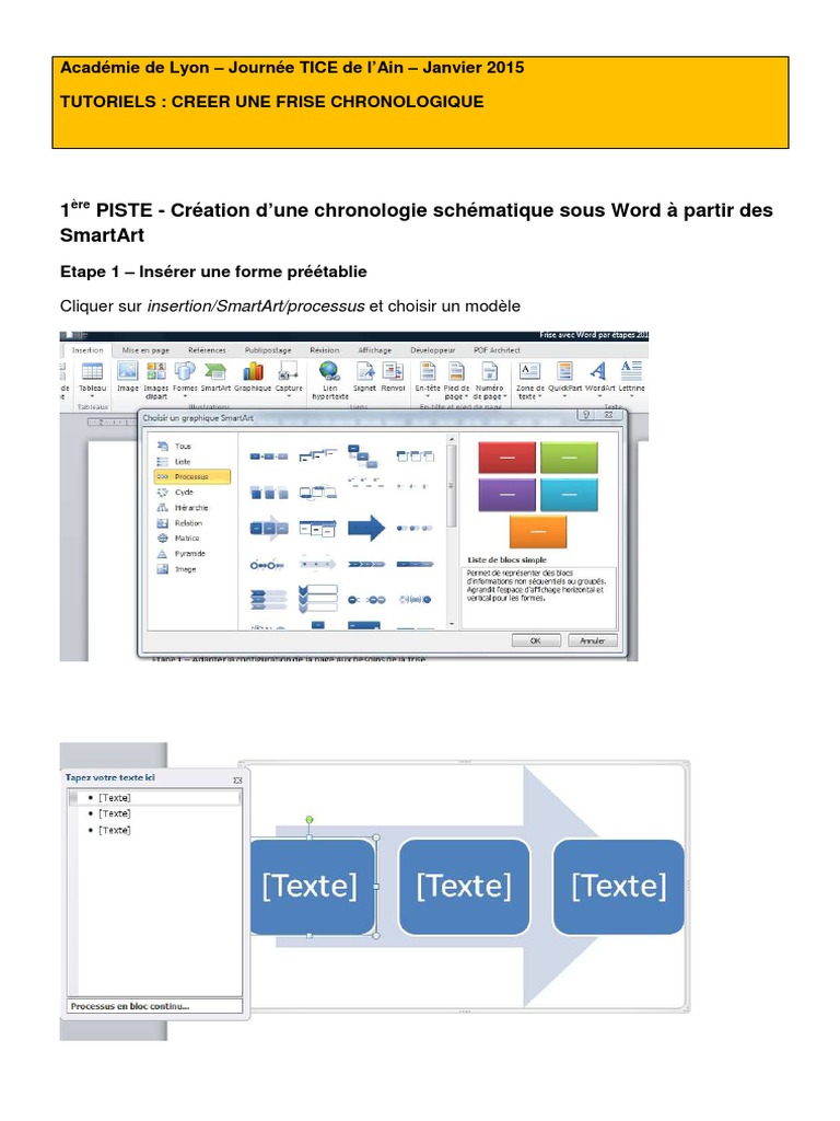 Comment Faire Une Frise Chronologique Sur Word