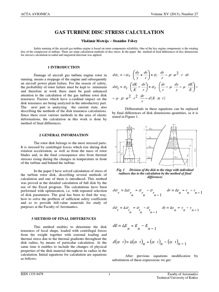 Gas Turbine Disc Stress Analysis | PDF | Turbine | Stress (Mechanics)