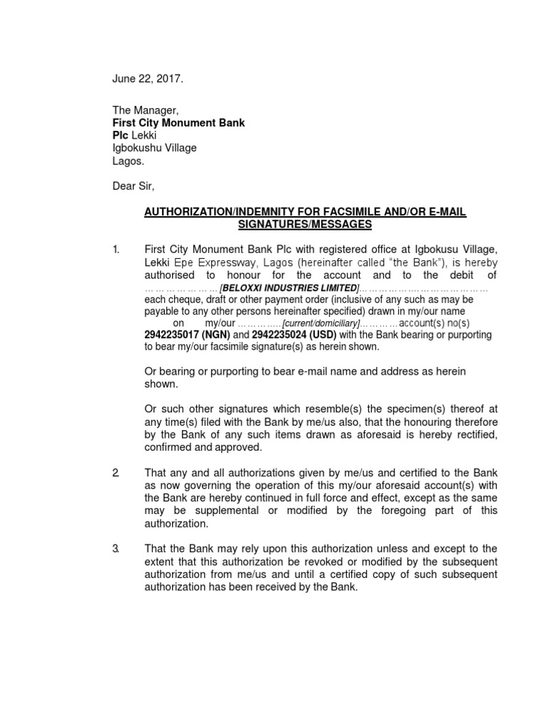 Fax Email Indemnity PDF Fax Email