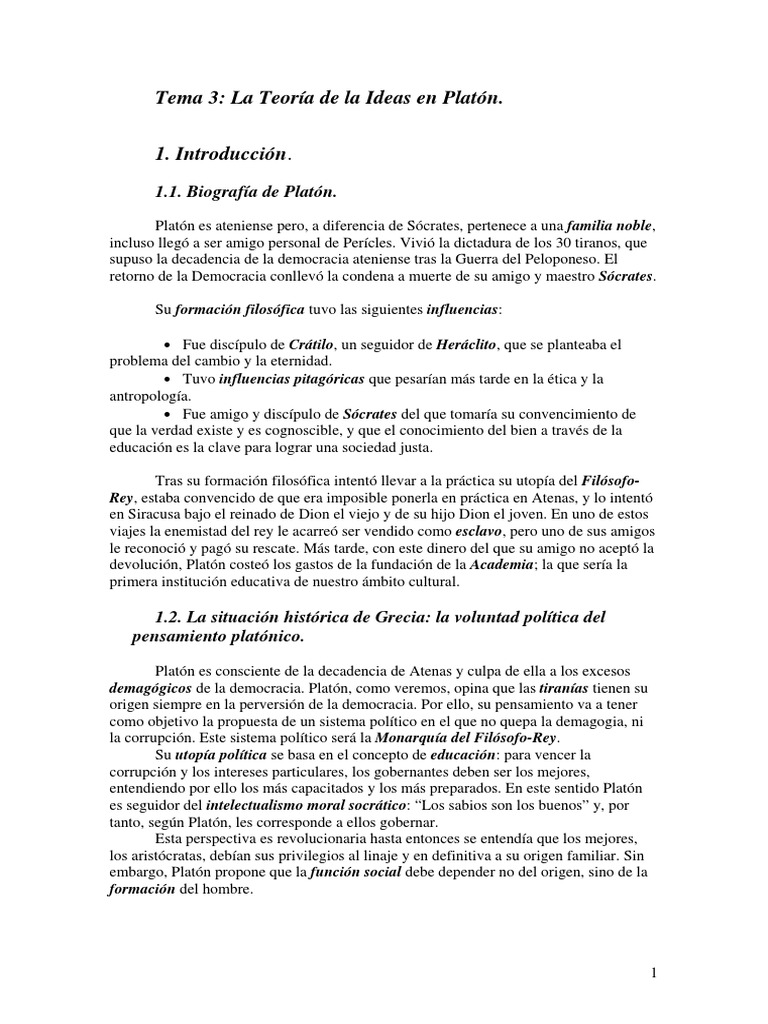03 Platon PDF | PDF | Platón | Conocimiento