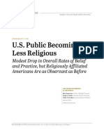 US Becoming Less Religious Pew Report PDF