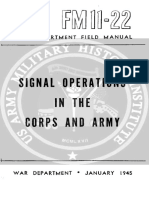Signal Operations in The Corps and Army: Department Field Manual WAR
