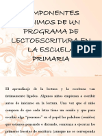 Componentes Minimos de Un Programa de Lectoescritura