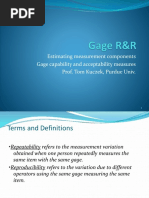 Gage R&R Study Guide for Minitab | PDF | Engineering Tolerance | Statistics