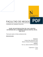 SATSFACCION de LOS CLIENES Castro Soto Richard Jhon y Muñoz Chávez Rafael Franklin