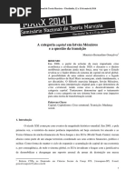 A Categoria Capital Em Istvan Meszaros e a Questao Da Transicao