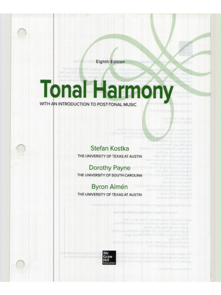 Tonal Harmony 8th Edition Kostka