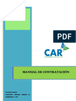 Manual de Contratacion CORPORACION AUTONOMA REGIONAL DE CUNDINAMARCA CAR 2016