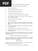 Características Gerais Da Sociedade Cooperativa