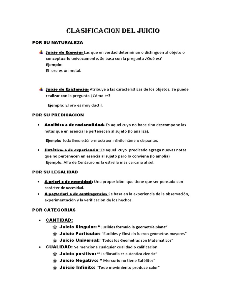 Clasificacion Del Juicio Esencia A priori y a posteriori Prueba gratuita de 30 días Scribd
