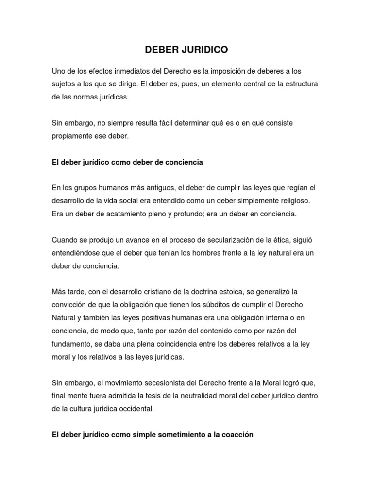 Deber Juridico, Moral, Persona Juridica Individual y Colectiva Moralidad Personalidad legal