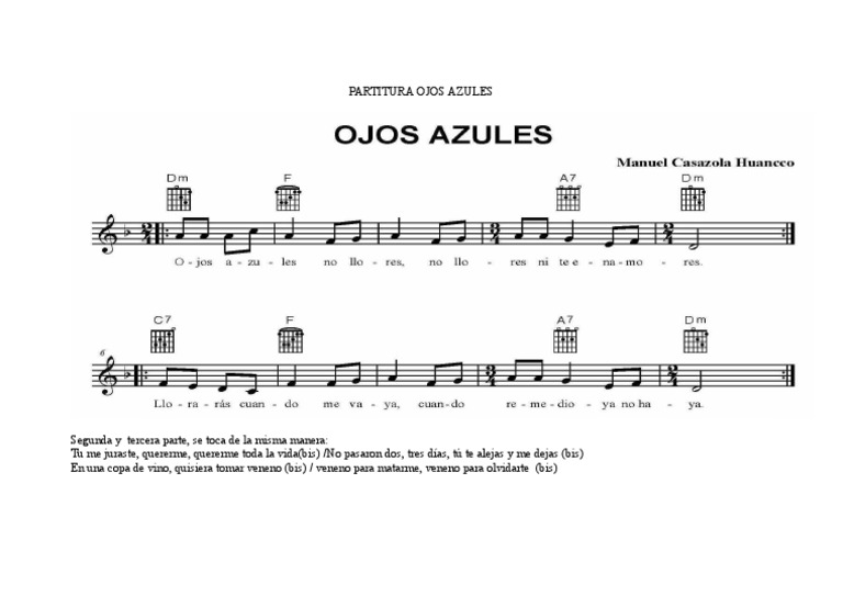 5a1dd_partitura Ojos Azules
