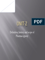 Definition History and Scope of Pharmacognosy PDF