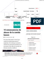 10 Consecuencias de Abusar de La Comida Basura