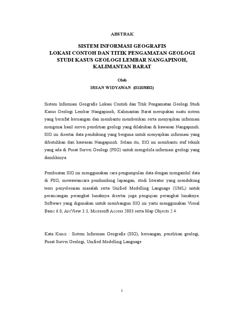 Abstrak Sistem Informasi Geografis