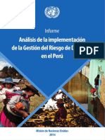 Análisis de La Implementación de La Gestión Del Riesgo de Desastres en El Perú