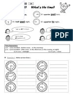 TELLING TIME Lesson and Exercises PDF