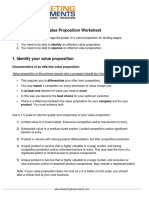 Marketingexperiments Value Proposition Worksheet PDF