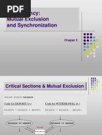 Concurrency: Mutual Exclusion and Synchronization