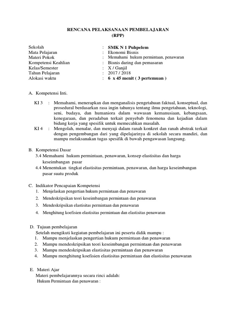 Materi Ekonomi Bisnis Kurikulum 2013