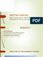 Swetha Dakuri: Sree Chaitanya Institute of Pharmaceutical Sciences