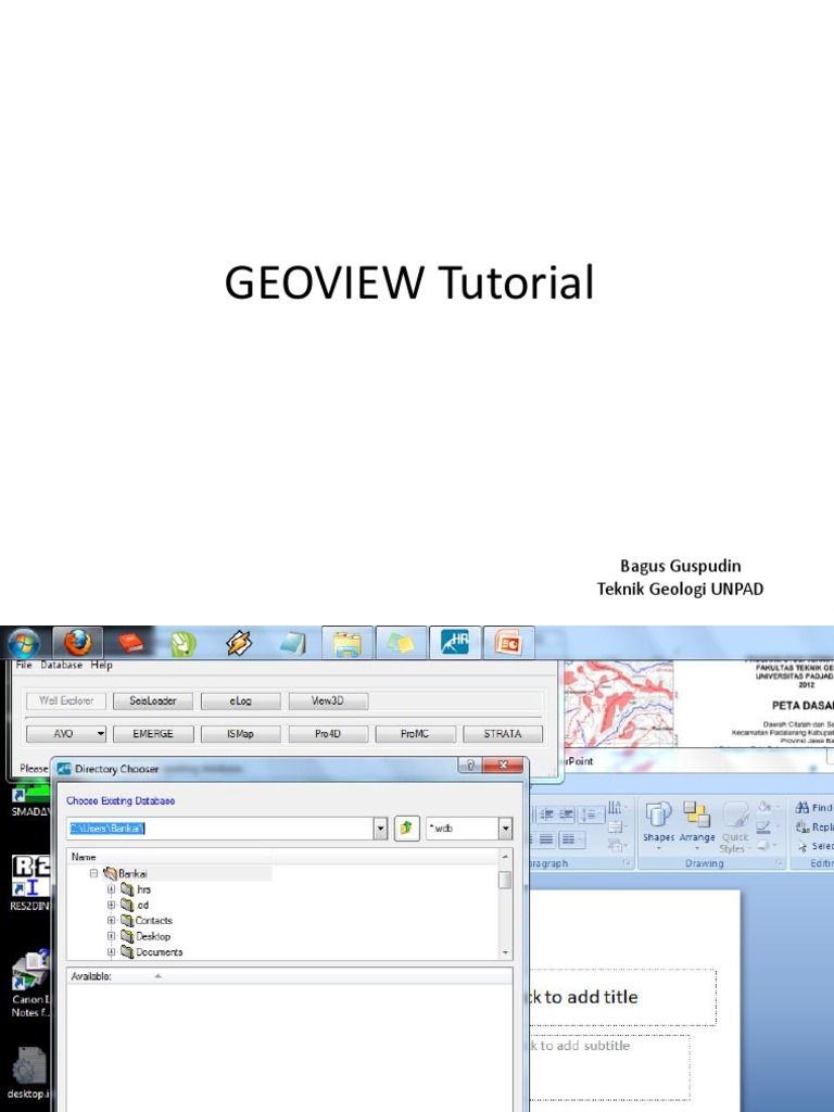 GEOVIEW Tutorial: Bagus Guspudin Teknik Geologi UNPAD | PDF