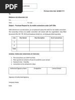 Sample Purchase Order Format Sim