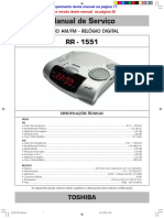 Manual de serviço rádio AM/FM e relógio digital RR-1551