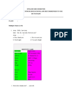 English Mid Semester Seventh Grade of Junior High School and Recommended To Use Dictionary