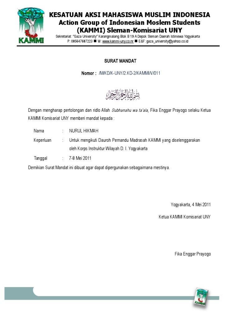 Surat Mandat
