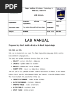 Dbms Lab Manual RGPV