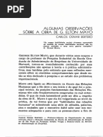 BERTERO, C. O. Algumas Observações Sobre a Obra de G. Elton Mayo. RAE