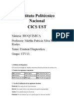 Examen Diagnostico Bioquimica