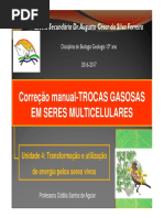 Correção ManualTrocas Gasosas Nos Seres Multicelulares [Modo de Compatibilidade]