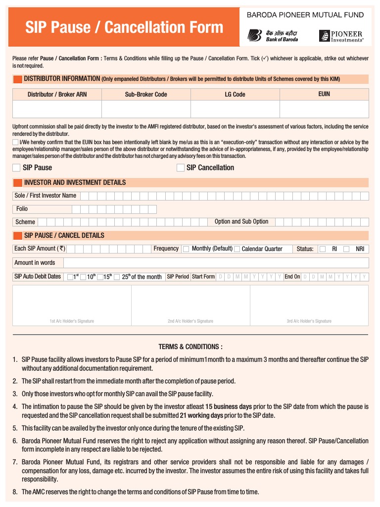 Sip cancellation fillable form printable forms free online