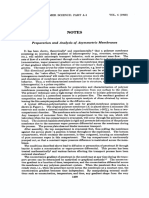 Preparation and Analysis of Asymmetric Membranes