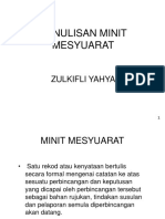 Penulisan Minit Mesyuarat