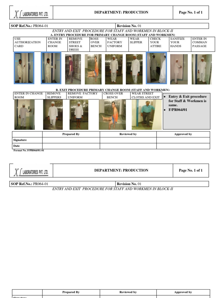 Staff Entry/Exit Protocol | PDF | Technology & Engineering