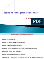 Basics of Managerial Economics