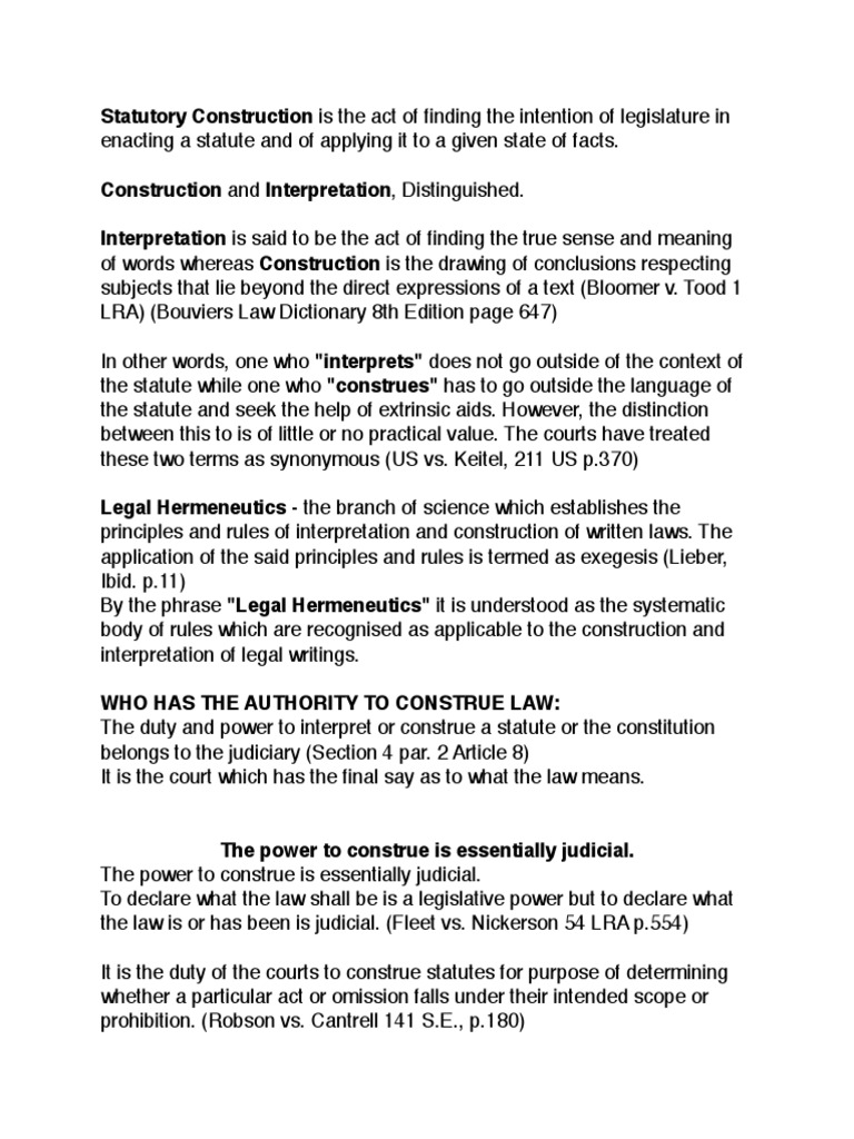 Stat Con PDF Statutory Interpretation Constitution