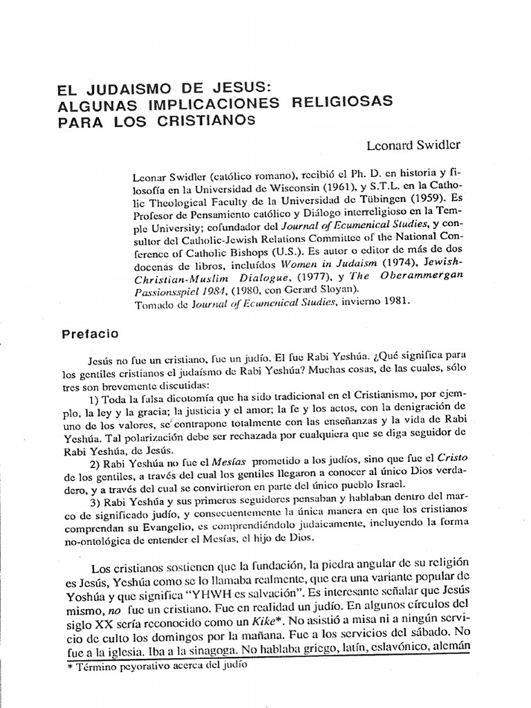 El Judaismo De Jesus Pdf