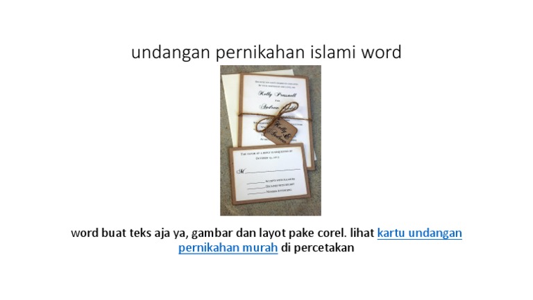 Undangan Pernikahan Islami Word